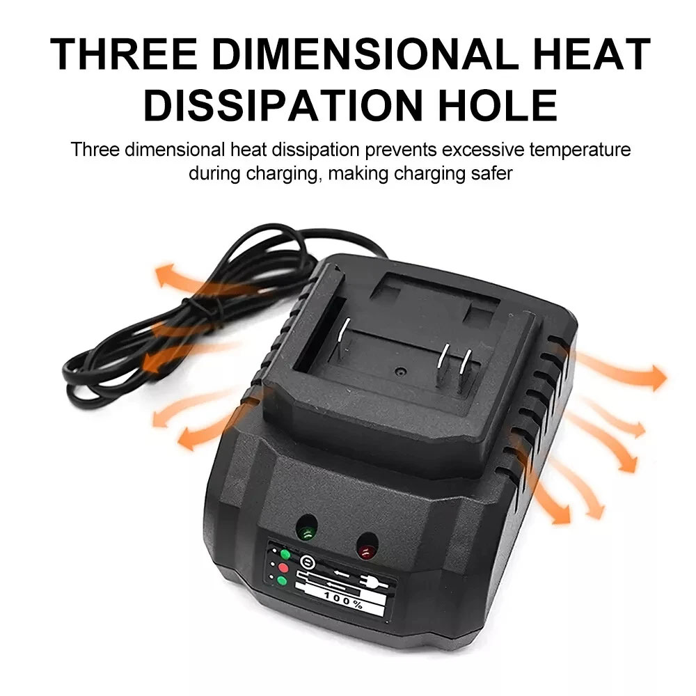 Li-ion Battery Charger 18V 21V - Brushless Cordless Electric Drill 18V recension och pris