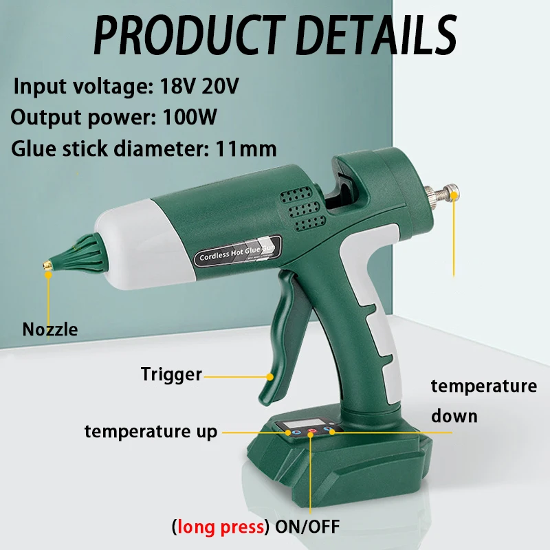 100W Cordless Hot Melt Glue Gu - Hot Melt Glue Gun Cordless recension och pris