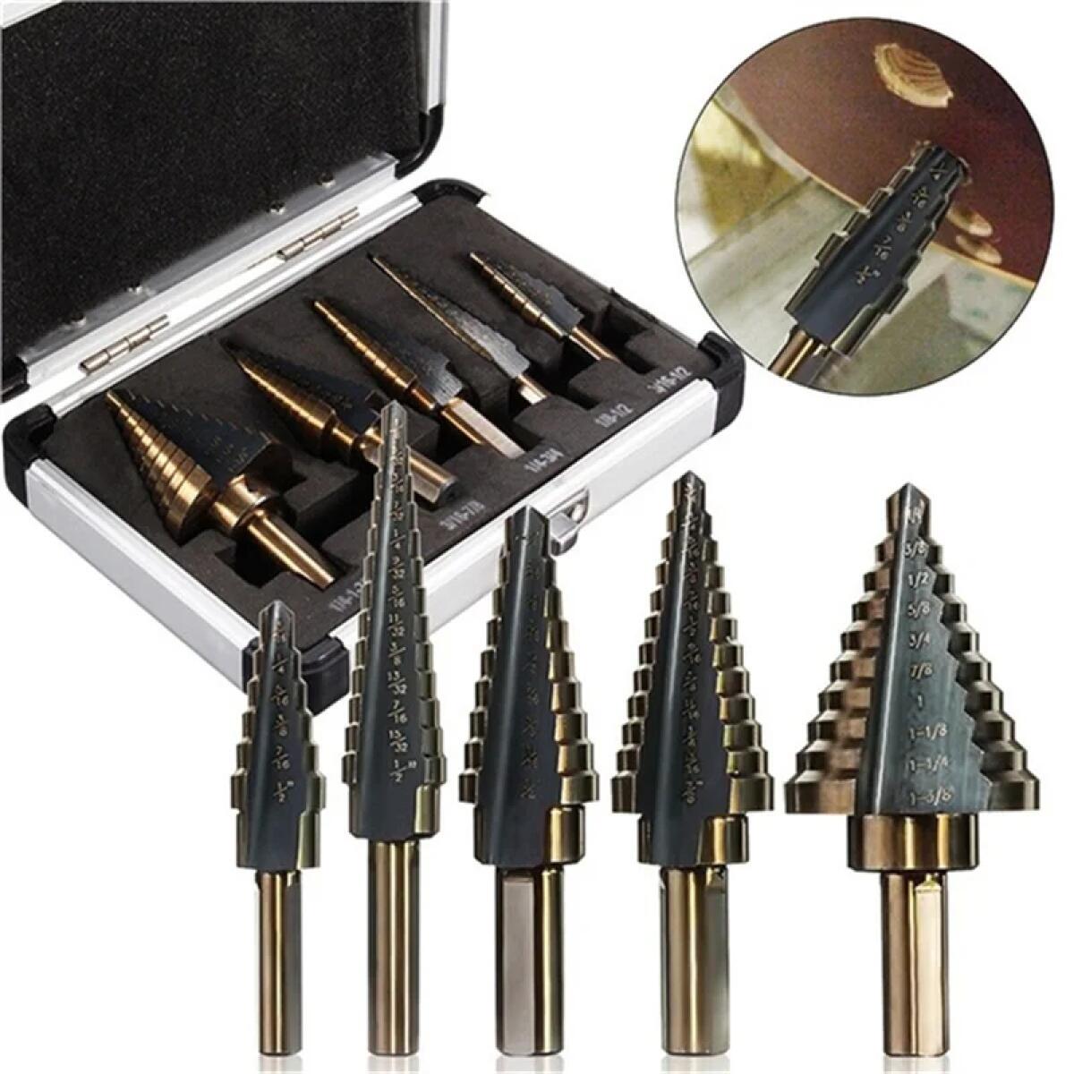5pcs  Cobalt Step Drill Bit Se - Hardware recension och pris