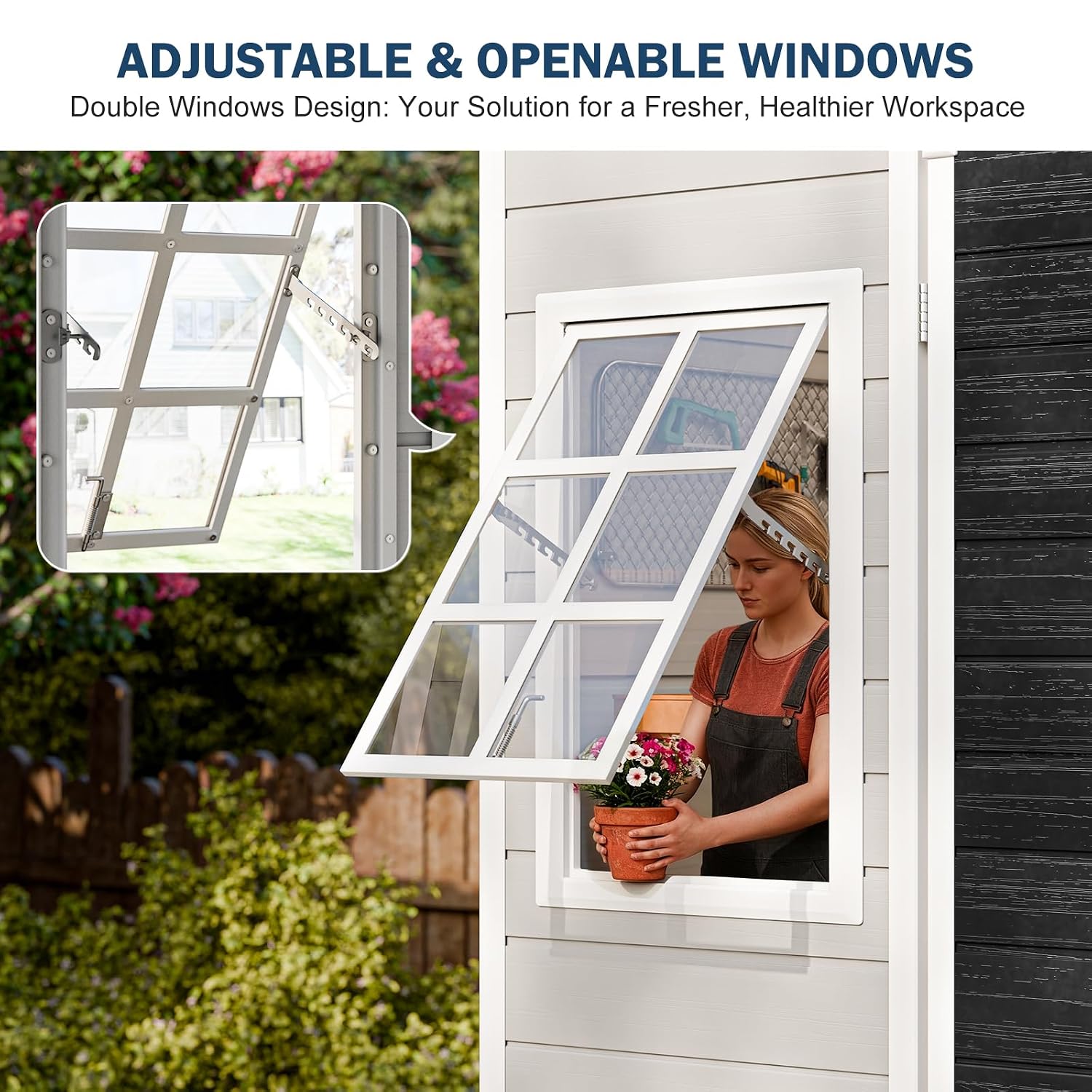 Resin Storage Shed w/Floor & O - Garden Tools recension och pris