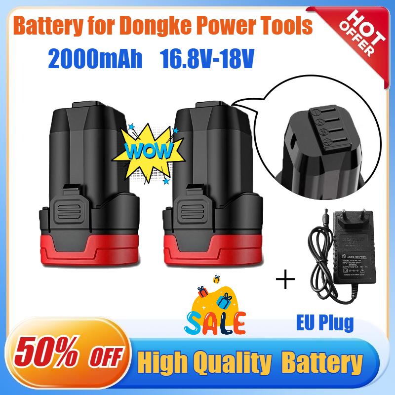 16.8V/18V 2.0Ah Battery for Do - Brushless Cordless Electric Drill 18V recension och pris