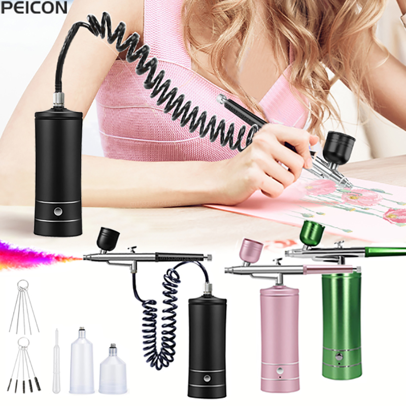 Airbrush Painting Airbrush wit - Airbrush Kit With Mini Compressor recension och pris