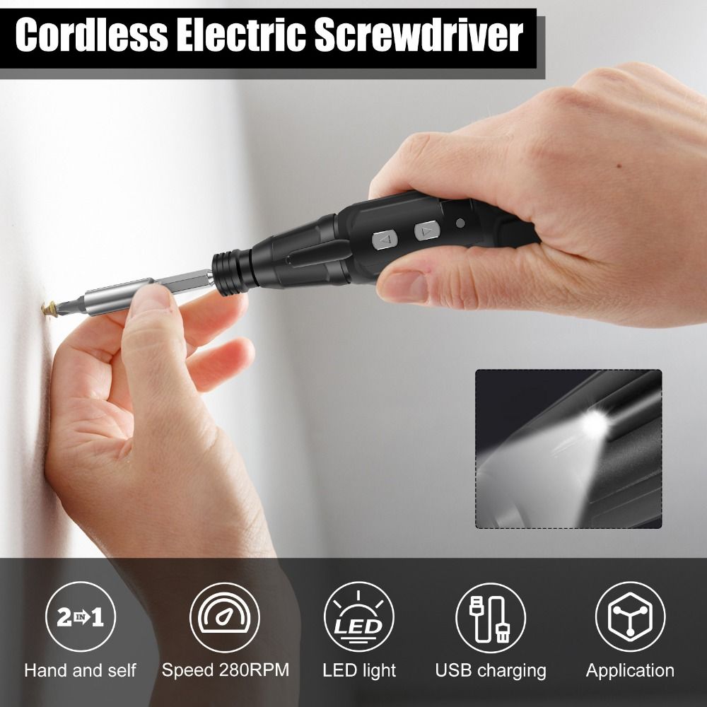 3.6V Electric Screwdriver with - Electric Screwdriver Rechargeable Usb recension och pris