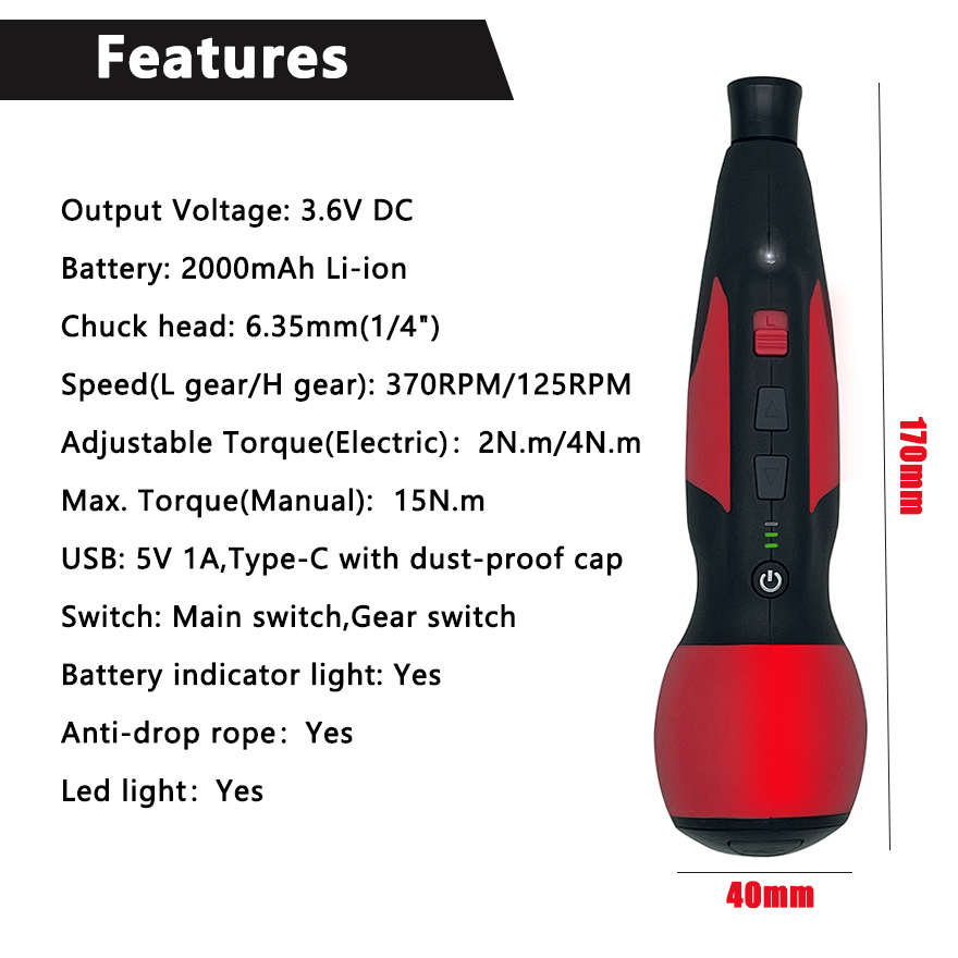 Mini Electric Screwdriver Adju - Electric Screwdriver Rechargeable Usb recension och pris