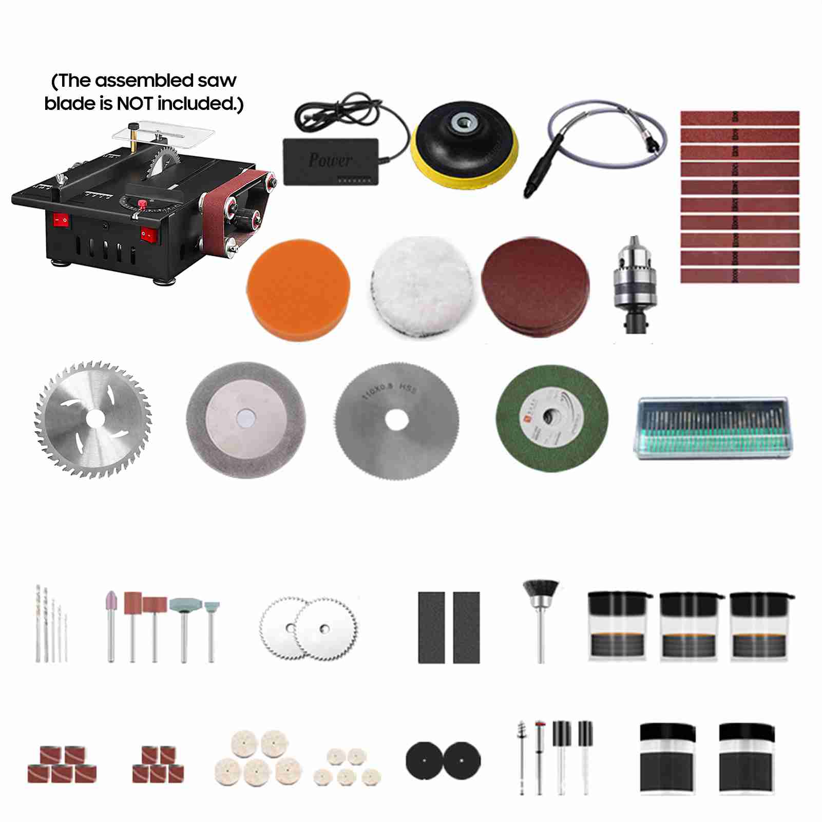 200W Mini Bench Saw and Belt S - Mini Table Saw For Woodworking recension och pris