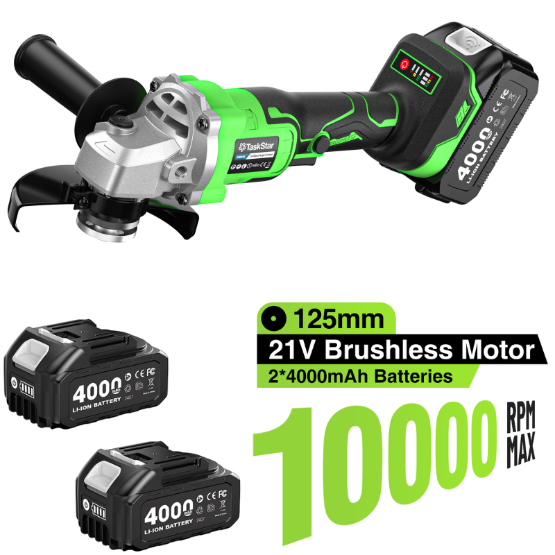 TaskStar 10000 RPM Angle Grind - Brushless Angle Grinder Battery Powered recension och pris