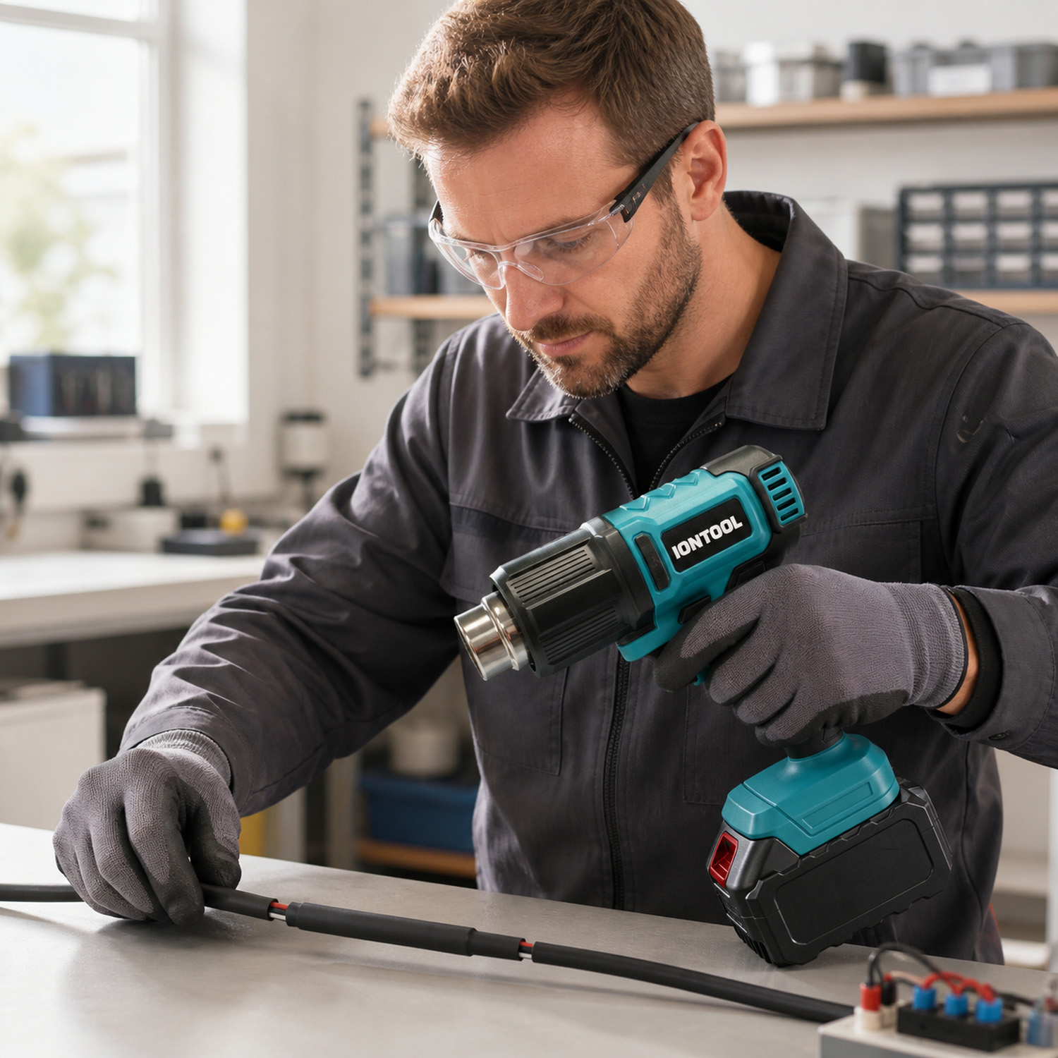 IONTOOL 250/500LPM 550℃ Cordle - Cordless Heat Gun For Shrink Tubing recension och pris