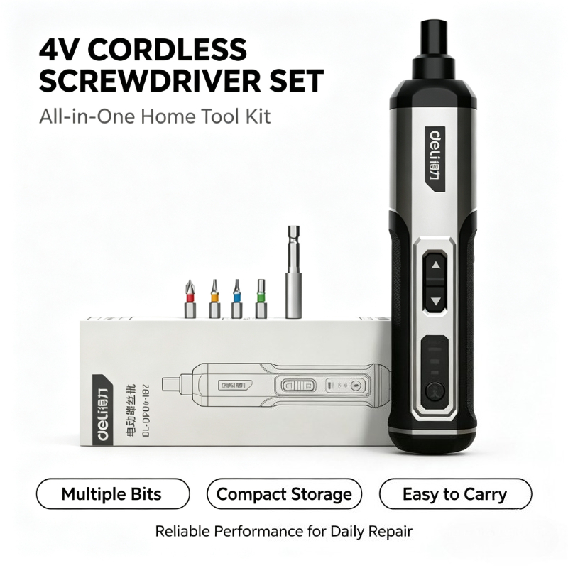 Deli 4V 3‑Speed Cordless Elect - Electric Screwdriver Rechargeable Usb recension och pris