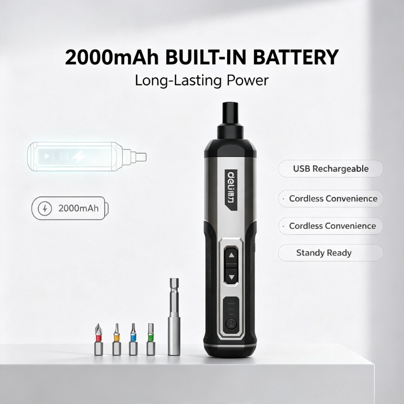 Deli 4V 3‑Speed Cordless Elect - Electric Screwdriver Rechargeable Usb recension och pris