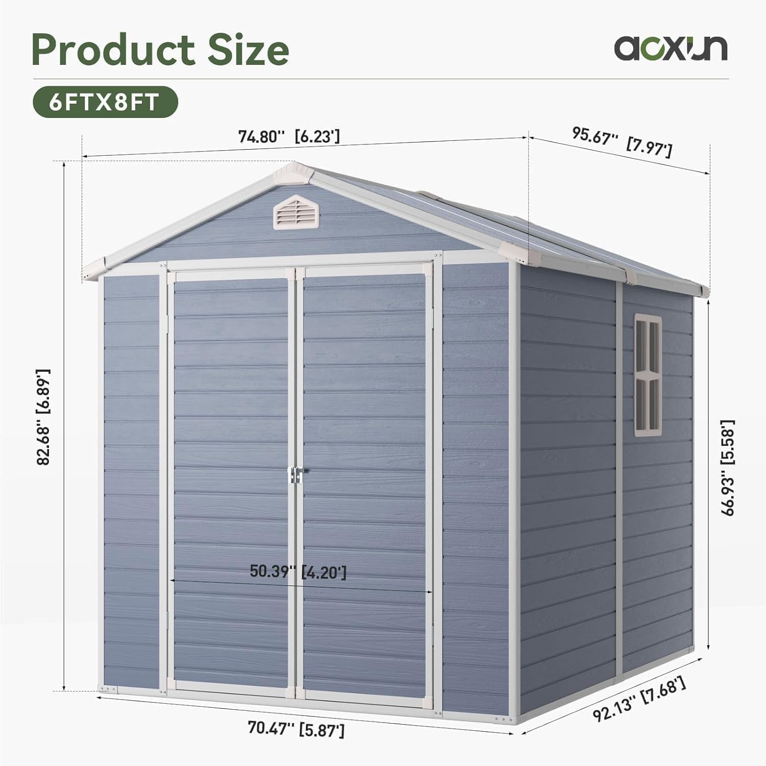 6x8 FT Outdoor Storage Shed Re - Garden Tools recension och pris