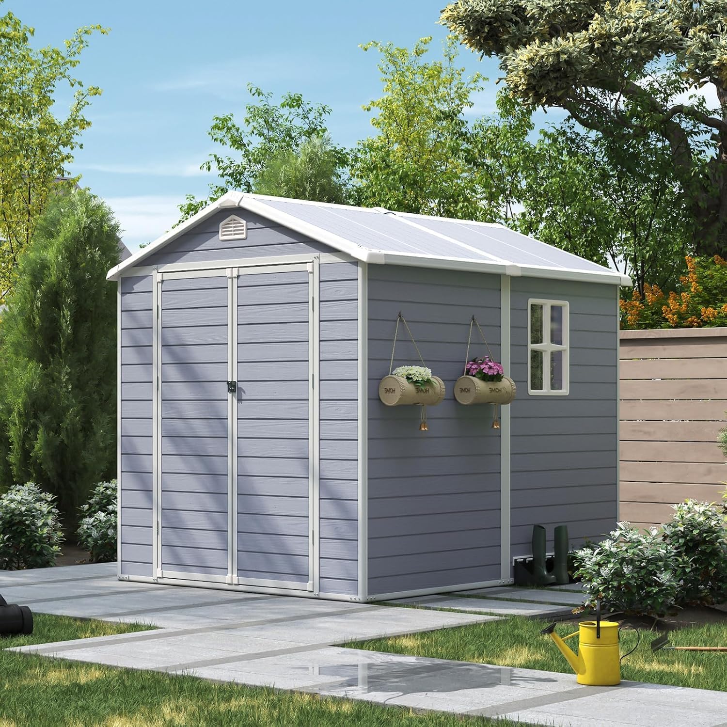6x8 FT Outdoor Storage Shed Re - Garden Tools recension och pris