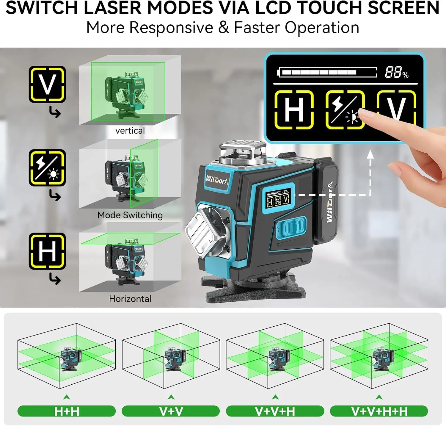 Laser Level with Tripod, 4x360 - Laser Level 16 Lines 4D Green recension och pris