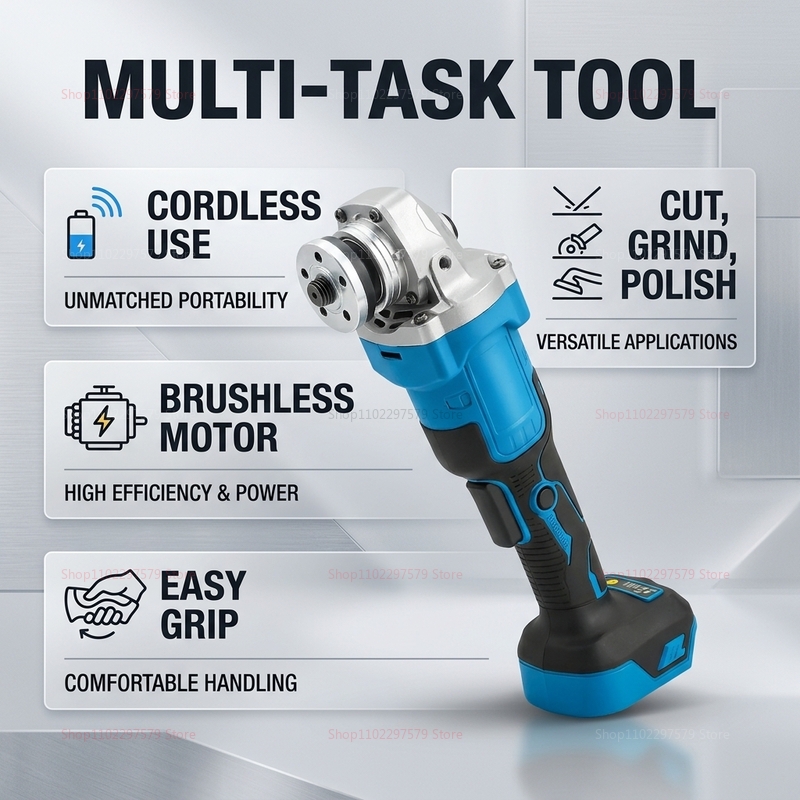 Cordless Brushless Angle Grind - Brushless Angle Grinder Battery Powered recension och pris