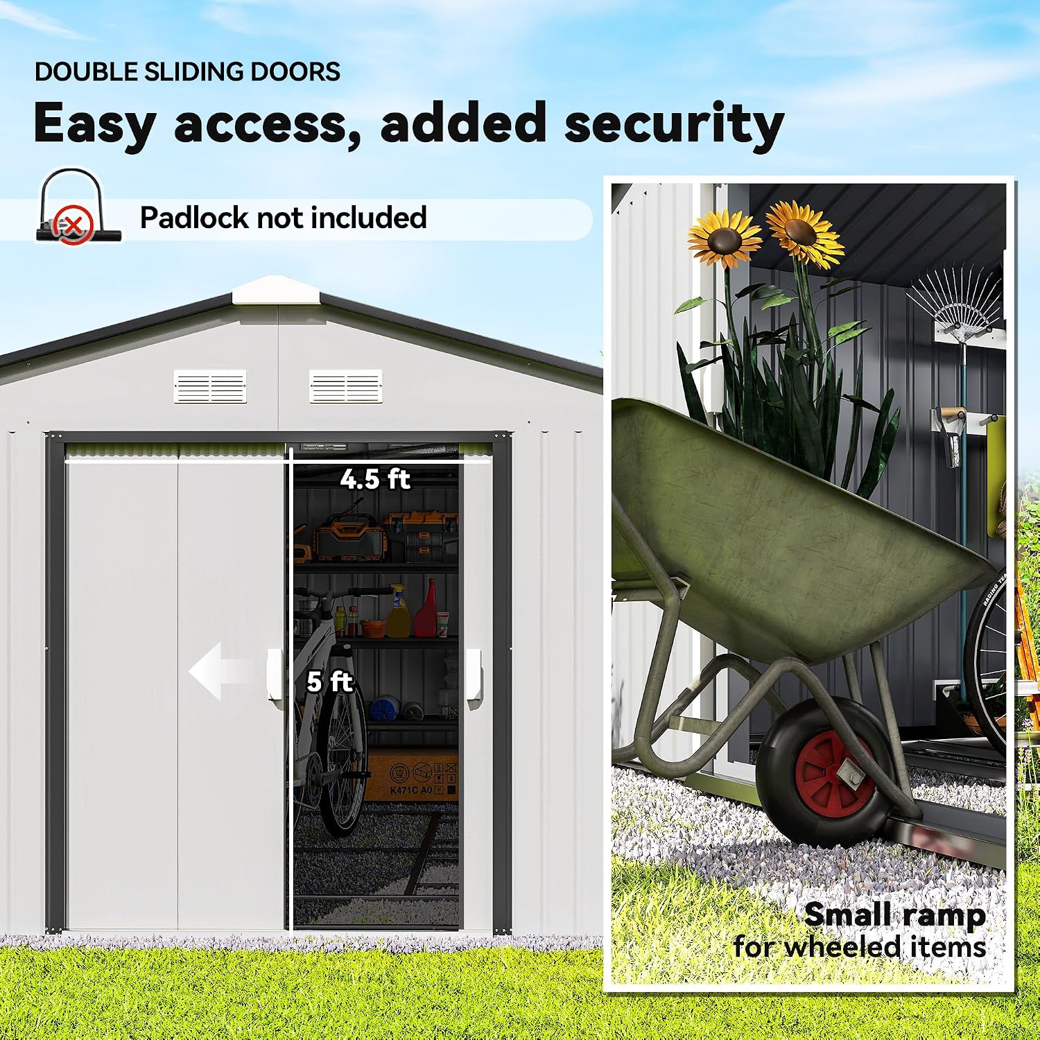 11x13ft Outdoor Storage Shed M - Garden Tools recension och pris