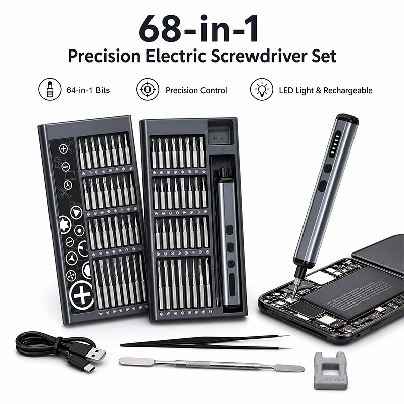 68 in 1 Precision Electric Scr - Electric Screwdriver Rechargeable Usb recension och pris
