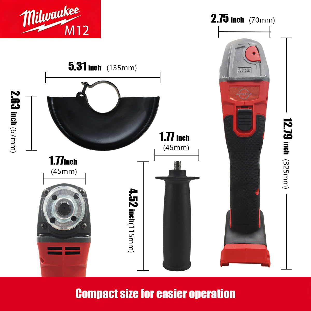 MilwaukeeM12 M18 Brushless Ang - Brushless Angle Grinder Battery Powered recension och pris