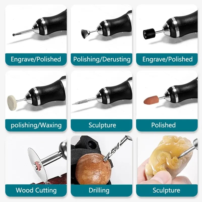Electric Engraving Pen USB Cor - Cordless Rotary Tool Kit Accessories recension och pris