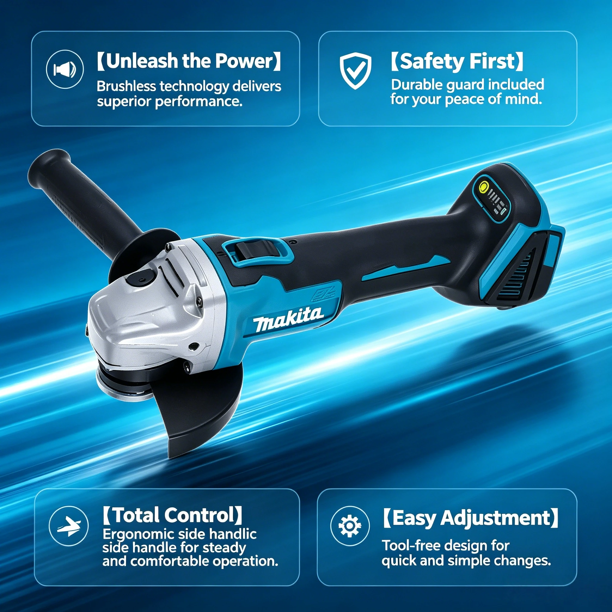 Makita DGA504 Brushless Angle  - Brushless Angle Grinder Battery Powered recension och pris