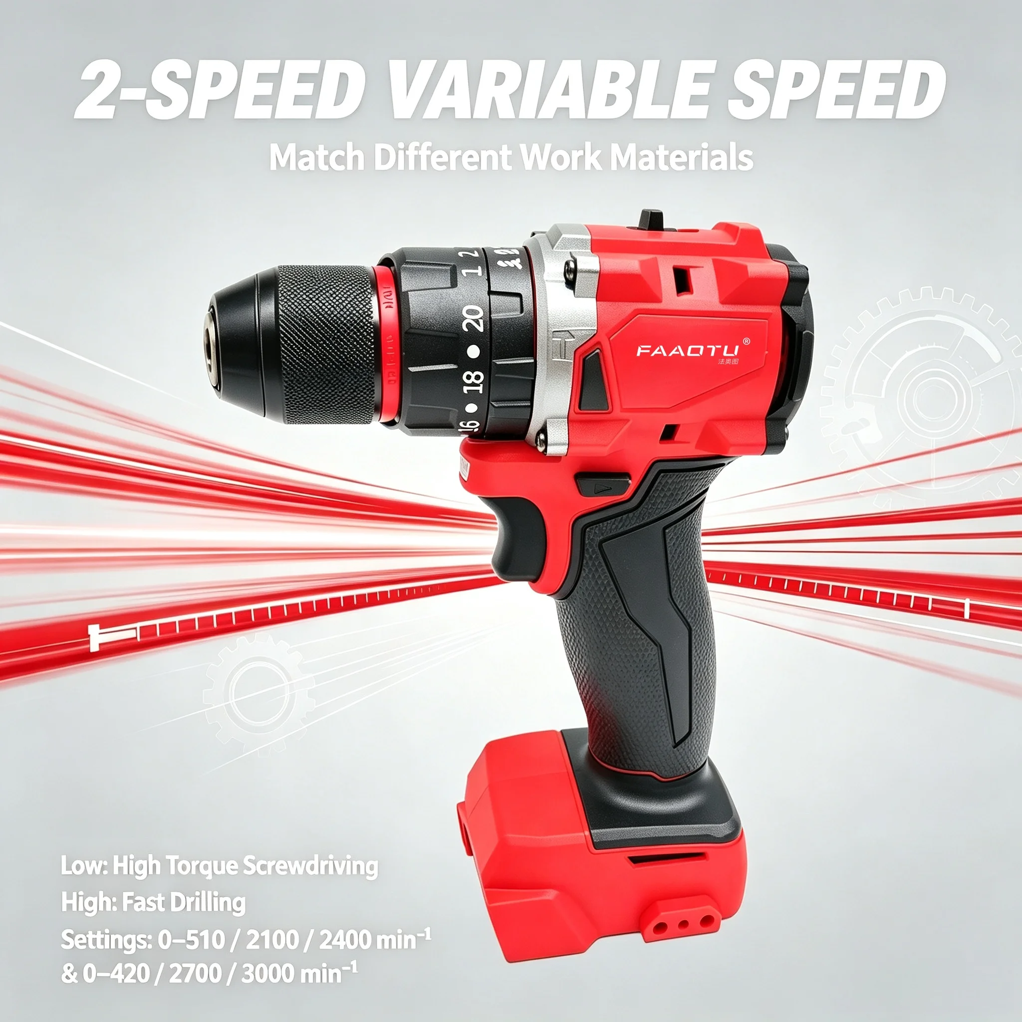 FAAOTU 18V Brushless Cordless  - Brushless Cordless Electric Drill 18V recension och pris
