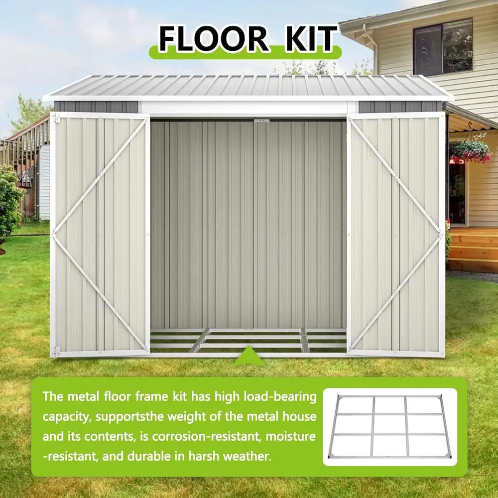8ft x 6ft Outdoor Metal Storag - Garden Tools recension och pris