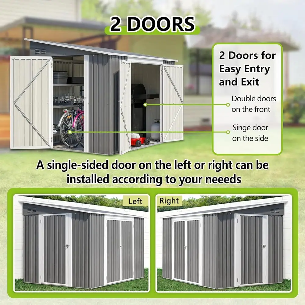 8ft x 6ft Outdoor Metal Storag - Garden Tools recension och pris